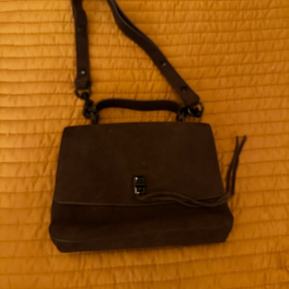 Rebecca Minkoff Brown Suede Darren Shoulder Bag - Picture 2 of 6